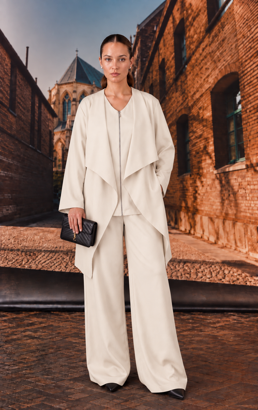 Ecru Three-Piece Co-Ord Set