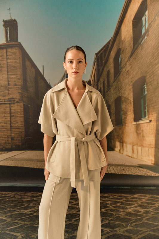 Exag collar blazer co ord set
