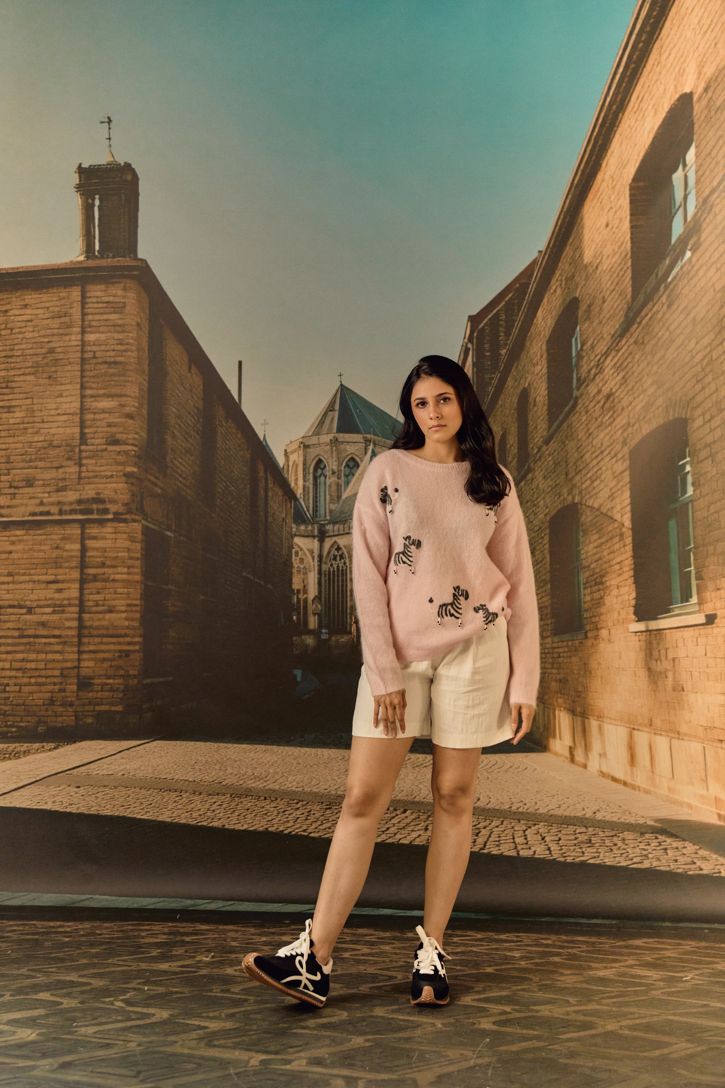 Zebra Cardigan - Pink