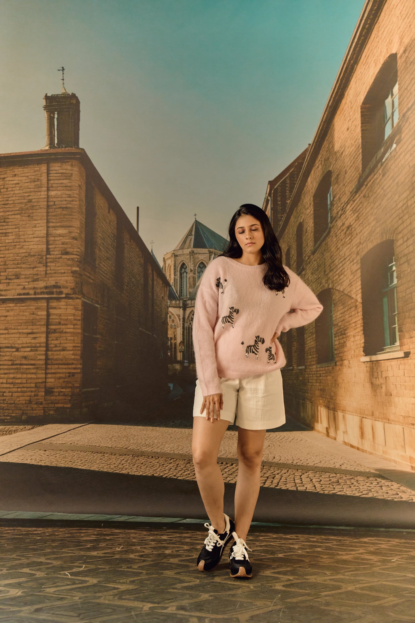 Zebra Cardigan - Pink