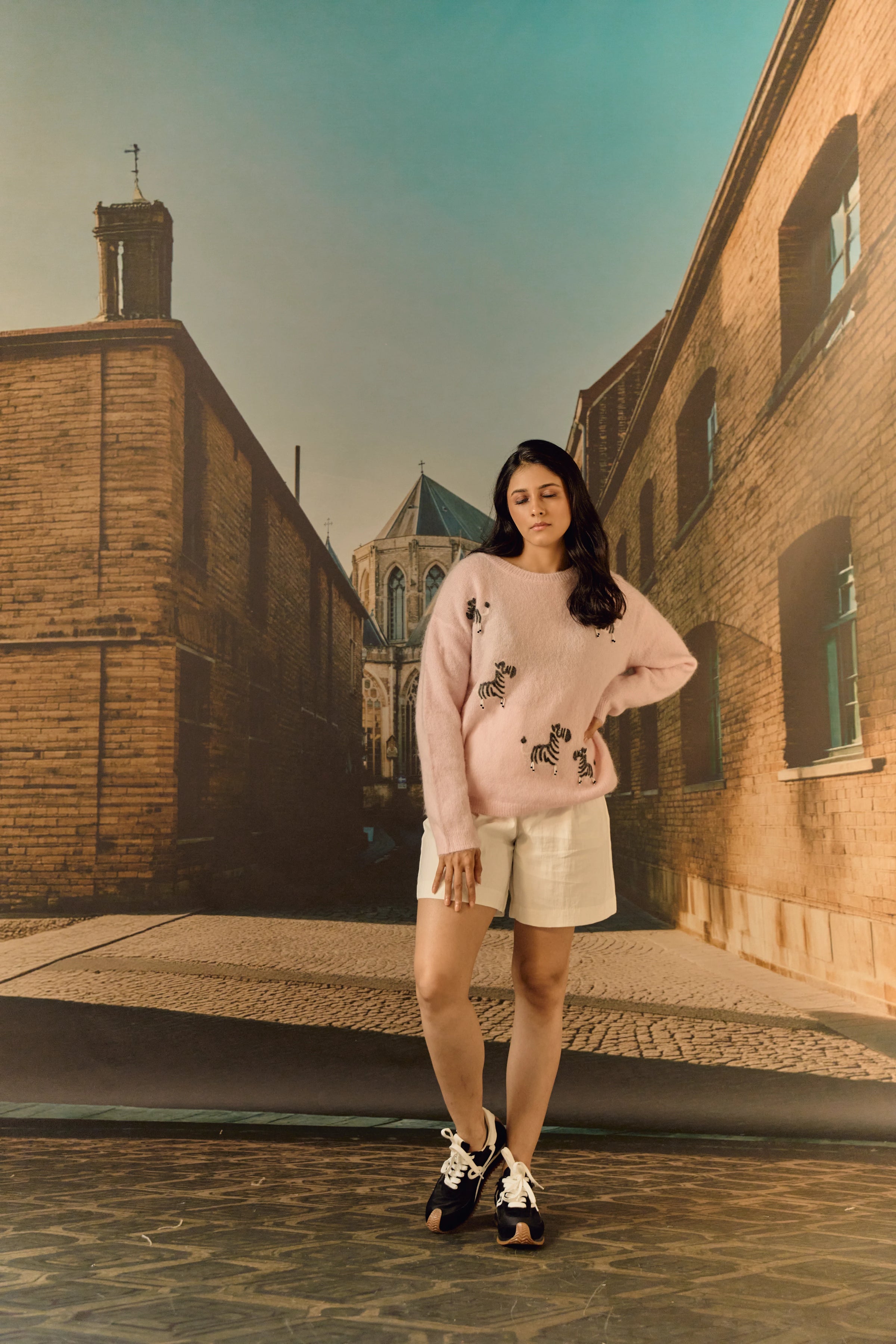 Zebra Cardigan - Pink