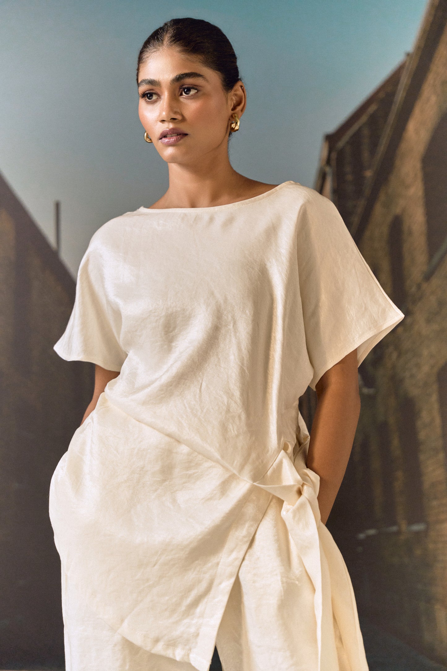 Ecru Drape co-ord set