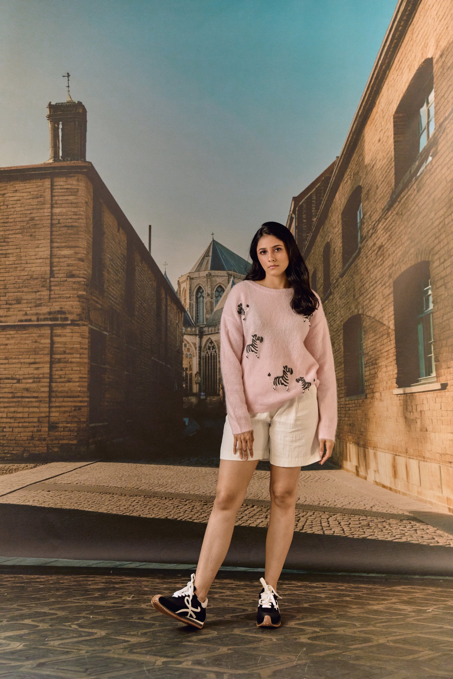 Zebra Cardigan - Pink