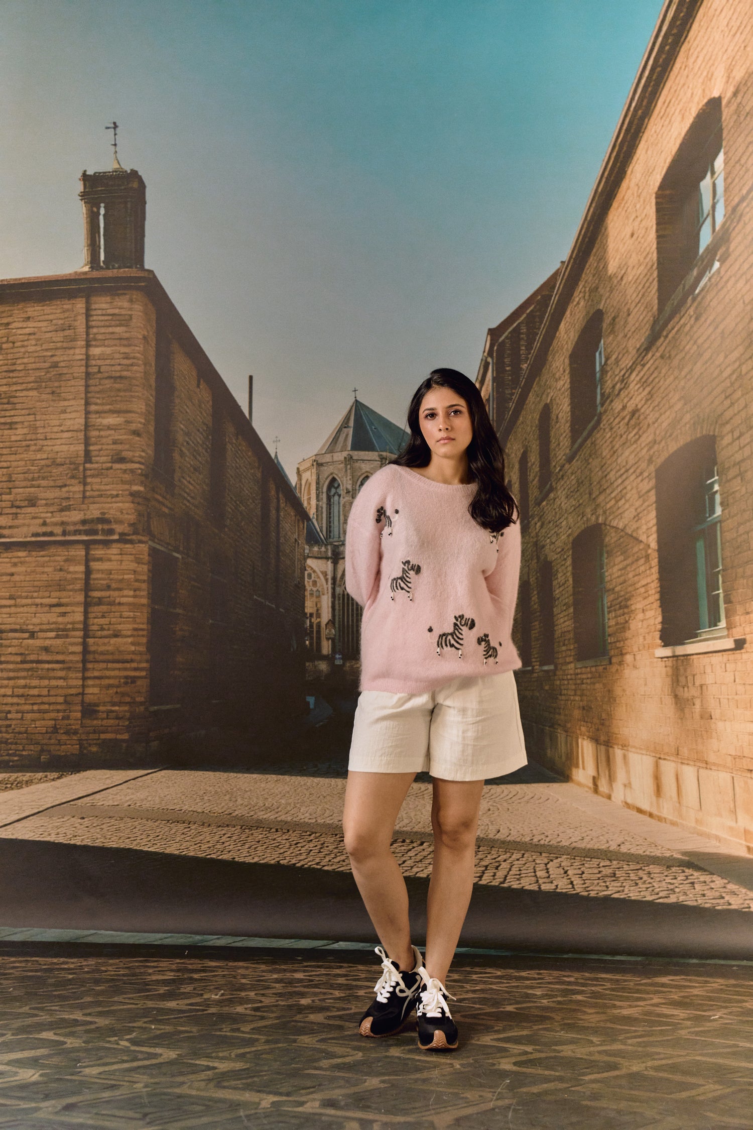 Zebra Cardigan - Pink